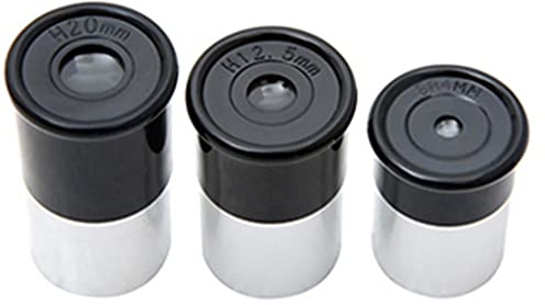Acxico 3Pcs/Set Universal 0.965inch/24.5mm Telescope Eyepiece Set H20mm H12.5mm SR4mm for Astronomy Photography Accessory Kits