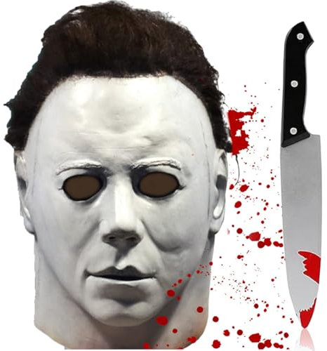 Michael Myers Maske Halloween Gruselige Kills Maske Horror Latex Vollkopfmaske Michael Myers Maske Cosplay Kostüm Requisiten (Stil 7)