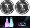 2 Packs Car Led Cup Holder Lights for Tesla Model 3/Y/S/X - 7 Colors Car Coasters Cup Mats & Pads,Car LED Interior Atmosphere Lights