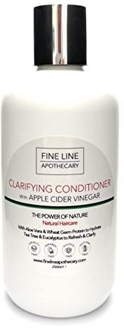 99% Natürliches KLÄRUNG SPÜLUNG - APFELESSIG, KOKOSNUSS, TEEBAUM & EUCALYPTUS - 250 ml von Fine Line Apothecary. Ohne Parabene, Ohne Sulfate, Ohne Silicone. Konzentriert. pH 5.5 fur Empfindliche Haut.