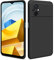 HSP Funda para Xiaomi Poco M5 [Resistente al Polvo] Carcasa Protectora Silicona TPU | Anti-arañazos Antigolpes Anti-Choques | Protección de cámara | Suave Blanda Delgada Case | Negro