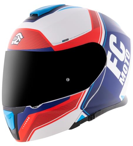 FC-Moto Novo Circuit Klapphelm, blau/rot/weiß, M (57/58)