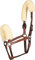 CATAGO Lederhalfter mit Lammfell braun, Wb