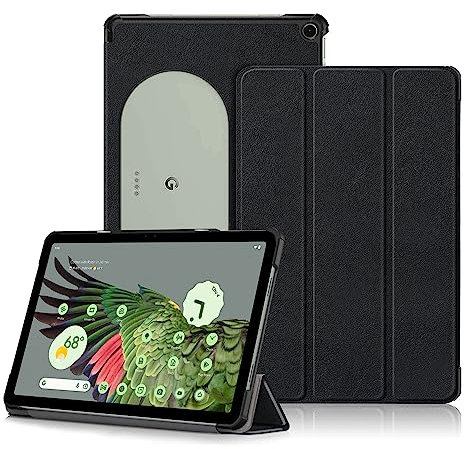 DINGGUAGUA Funda para Google Pixel Tablet 11 Pulgadas 2023,Ultra Delgado Carcasa con Función de Soporte,Negro