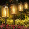 PUAIDA Lot de 4 lampes solaires modernes pour jardin extérieur avec temps de travail plus long, lampes de jardin solaires extrêmement lumineuses, IP65, étanche à l'eau, décoration de jardin pour