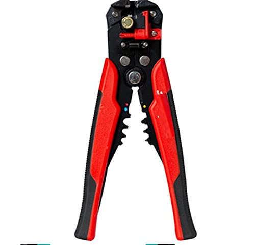 JMorCO Hydraulisches Crimpwerkzeug, Crimper, Kabelschneider, automatische Abisolierzange, multifunktionale Abisolierwerkzeuge, Crimpzange, Terminal 0,2–6,0 mm², Crimpwerkzeug (Farbe: D1 rot)