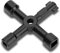 QBL® 4-Way Multi-Functional Utilities Zinc Alloy Key Radiator Key Bleed Triangle/Square Universal Cross Triangle Key for Train Elevator Cabinet Valve Opening, H330