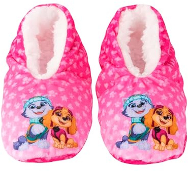 United Labels Paw Patrol/Peppa Wutz Ballerinas für Mädchen & Jungen ABS Winter Hausschuhe gefüttert Kinder Slipper Pantoffeln (Paw Patrol Pink, 23)