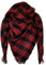 FIFTHAVE Schal Damen Rot Scarf Women Winterschal, Schal Kariert übergroßer Quadratisch Deckenschal Warmer Oversized Fransen Cape Poncho Herbstschal