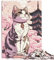 Gatto fiore di ciliegio Giappone 1000 pezzi grandi puzzle per adulti Premium 100% tavola riciclata per adulti e bambini, idea regalo 26 x 38 cm