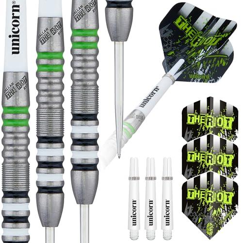 Unicorn Callan der Aufstand Rydz Dartpfeile Set, grün/schwarz, 21 g