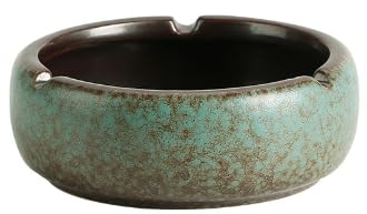 1 Packung Keramik-Aschenbecher, Retro-Zen-Aschenbecher im japanischen Stil, kreativer Aschenbecher, Heimbüro, Gartendekoration, Outdoor-Aschenbecher, Blau aschenbecher für draussen