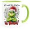 MoonWorks® Kaffee-Tasse Grinch Geschenk für Weihnachtsmuffel Ich hasse Menschen Weihnachtstasse lustig Ruhe weiss-innen-hellgruen standard