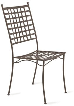 MONDO VIRO un mondo a casa tua Mondo Viro Gartenstuhl Tosca aus lackiertem Metall, stapelbar, 45 x 58 cm, 100 h (Bronze, 8)