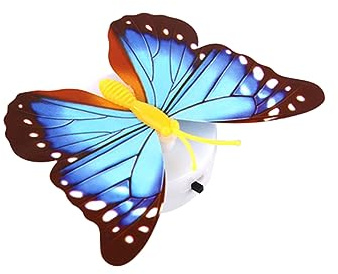 jojofuny 3d Led Nachtlicht Schmetterling Zum Aufkleben Mehrfarbig Energiesparend Kindersicher Party Und Weihnachtsdeko