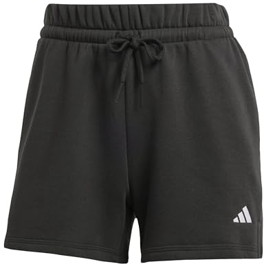 adidas Damen Essentials Small Logo Feel Cozy Shorts, Black/White, XS