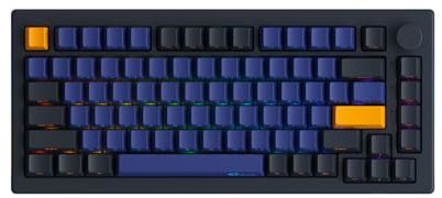 Akko 5075B Plus Mechanische Tastatur, 75 % RGB Hot-Swap-fähige Tastatur mit Drehknopf, Horizon-Thema mit PBT Double Shot OEM-Profil-Tastenkappen, V3, Cremegelb, Pro Switch