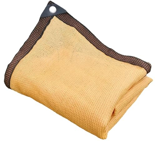 70% Toile D'ombrage avec œillets Filet Extérieur de Couverture D'ombre, Tissu en Maille Beige pour Serre Arrière-Cour Jardin Patio 1x2 3x3 4x5 2x8 1x6 6x9 4x8 3x7 5x7 2x3 4x4 3x10(Size:5X7.0m)