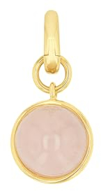 Amor Charm 925 Sterling Silber Damen Charms, mit Rosenquarz, 2 cm, Rosa, Kommt in Schmuck Geschenk Box, 2038528