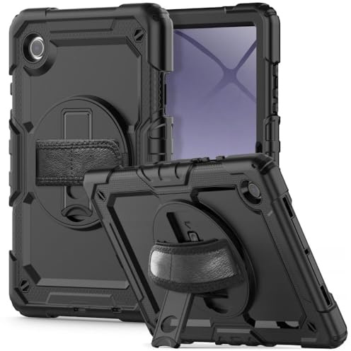 TECH PROTECT Solid360 - Hülle - Schutzhülle mit Standfunktion | Kompatibel mit Samsung Galaxy Tab A9+ Plus 11.0 X210 / X215 / X216 | Schwarz