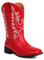 BAISOILIHA Embroidered Square Toe Stivali da cowboy per uomo Donna Durable Moda Retrò Classico Western Choice Stivali Corti For Primavera Autunno rosso Numero 38.5