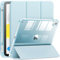 INFILAND Compatibile con iPad (A16) di 11a generazione 11 pollici 2025, custodia per iPad di 10a generazione 2022 10,9 pollici 2022, trasparente con slot per matita e adattatore di ricarica (azzurro)