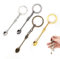 4 Pezzi Mini Crown Spoon Portachiavi, Collana con Ciondolo Cucchiaino Mini Cucchiaino Cucchiaino con Corona Re Regina per Riempire Sali di Sabbia