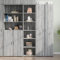 Generisch Highboard Grau Sonoma-Eiche 45x41x185 cm Holzwerkstoff,jiangboyue-3281678
