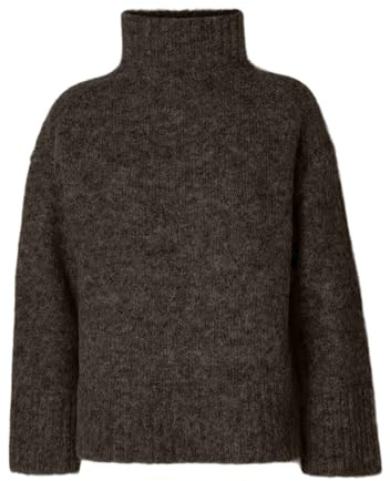 SELECTED FEMME Female Pullover mit hohem Kragen Wollmix | High-neck jumper