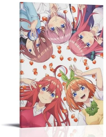 ZAJSGPUR Anime Game The Quintessential Quintuplets Art Poster Dekorative Malerei Leinwand Wandkunst Wohnzimmer Poster Schlafzimmer Malerei 08x12inch(20x30cm)