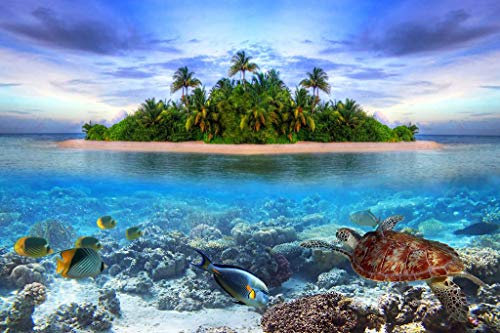 Puzzle 1000 Teile für Erwachsene, Unterwasserwelt und Insel, Jungen und Mädchen, einzigartiges Geburtstags- und Festivalgeschenk, 38 x 26 cm