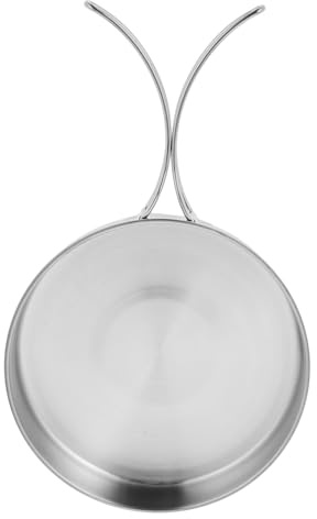 TOPPERFUN Edelstahl Bratpfanne, 14,8 cm/5,82 zoll Tragbare Antihaft-Bratpfanne mit klappbarem Griff zum Kochen im Freien, Steak, Omelett, Camping, Picknick, Multifunktionales Kochgeschirr