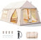 Ytaoeo Inflatable Tent Outdoor camping tent for 8-10 people with chimney opening Inflatable camping tent made of waterproof Oxford fabric Air glamping tents for 4 seasons campings (2 Room)