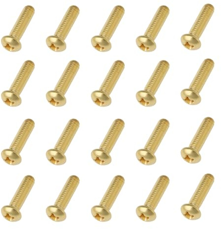 YINETTECH 20pcs M4x16mm Tap Handle Head Pan Head Brass Screws for Taps