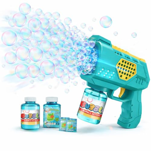 Pistolet à bulles de savon pour enfants et adultes - pour bulles de savon automatiques & pistolet - avec réservoir - Machine à bulles de savon pour mariage et anniversaire