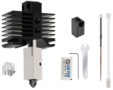 Accessoires d'imprimante 3d, compatibles avec Bambu Lab X1/X1C/P1P/P1S, buses en acier trempé Hotend bambou for Kit P1S(X1 Hotend kit-v1)