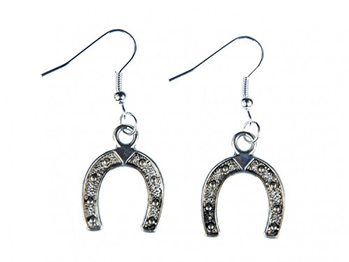 Miniblings Hufeisen Ohrringe Pferd Cowboy Hänger Hufe silber Mini 22mm - Handmade Modeschmuck I Ohrhänger Ohrschmuck versilbert