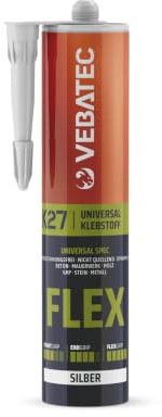 Vebatec FLEX SILBER Baustoffkleber 290ml dauerelastisch