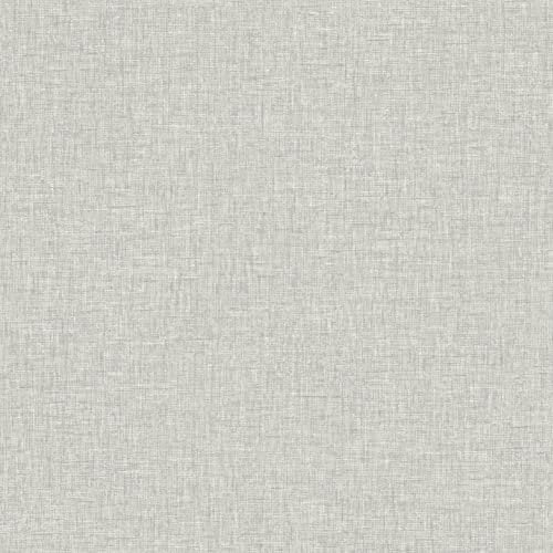 Arthouse Light Grey Textured Linen Wallpaper - Subtle Sheen Bounces Light Back Into The Room - Designed to Look Like Fabric - Feature Wall or All Over - Great Wallpaper Choice for Any Room - 676006
