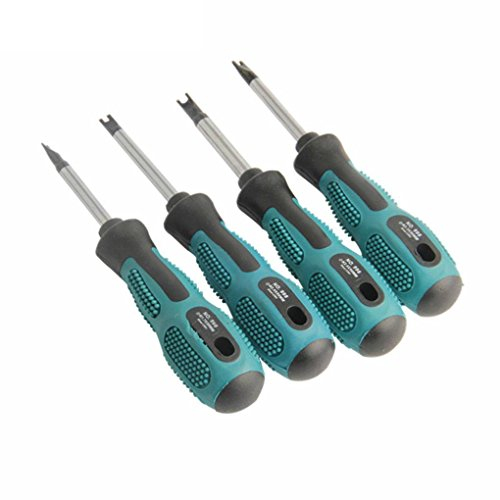 rongweiwang 4pcs / Set Tournevis Embouts de Tournevis U Fourche magnétique vis rainurée conducteur CR-V Multi Function Tool Kit Main