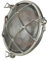 Licht-Erlebnisse Außenwandleuchte Messing Glas in Nickel IP64 Garten Terrasse B:21 cm E27 max. 18 W Maritim Schiffsleuchte Außenlampe Rustikal SERIFOS