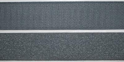 Jajasio Klettband selbstklebend Extra Stark, 25 mm, Mittelgrau #10 10 Meter, selbstklebendes Klettband