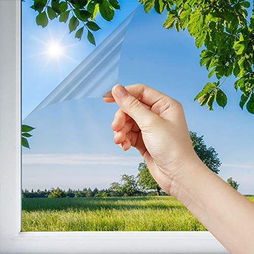 DIMEXACT - Filtre Anti Infrarouge pour Simple vitrage Transparence conservée - Champagne - 152 cm x 1 m - en Rouleau