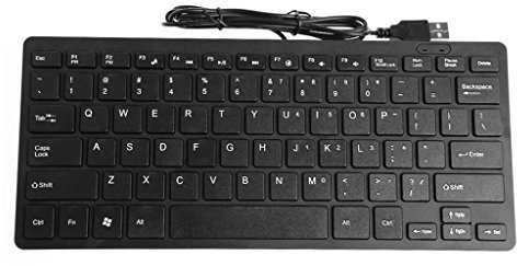 chenpaif Tastiera, Mini Tastiera multimediale Esterna USB Sottile per Computer Portatile Notebook PC