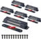 Mousike Magnetic Door Catch Heavy Duty 40KG Stainless Steel Door Magnets with Strong Magnetic for Kitchen Cupboard Wardrobe Closet Cabinet Door Latch (Black 6 Pack)