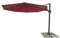 paramondo parapenda Plus Ampelschirm Ampelsonnenschirm, 360° Schwenkbar, Axiale Neigung, Kurbelbedienung, Stahl-Standkreuz und Gestell in Anthrazit, Rund, Bordeaux, Ø 3,5 m