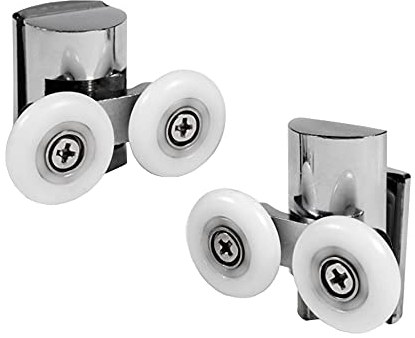 Vasemele Roulette de Douche 23mm 2 Pièces Roulettes Haut et Bas pour Porte de Douche Roulettes de Porte de Douche de 23 mm Porte Coulissante de Douche Galets de Roulettes Douche Porte Coulissante
