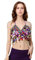 Top da donna con paillettes per danza del ventre e discoteche tribali, Viola, 16-18