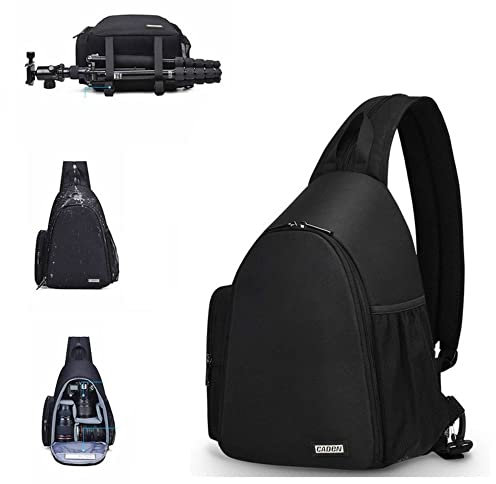 Sac à dos étanche pour appareil photo reflex numérique - Grande capacité - Avec iPad mini, trépied, objectifs d'appareil photo pour Nikon Coolpix P900, P530, P520, P510, P500, P610, P600, Noir