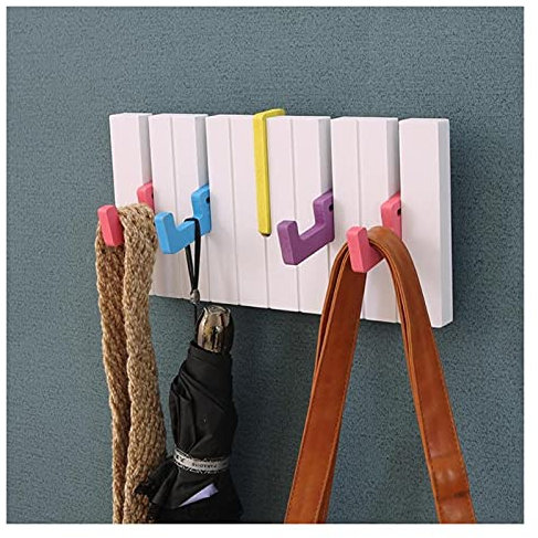 TANYTAO-SHOP Coat Racks 1PC Piano Keyboard Hook Multifunctional Clothes Storage Holders Simple Hanger Clothes Hook Wall Hook Coat Racks Tools Coat Rack, Wall Mounted (Color : 02)